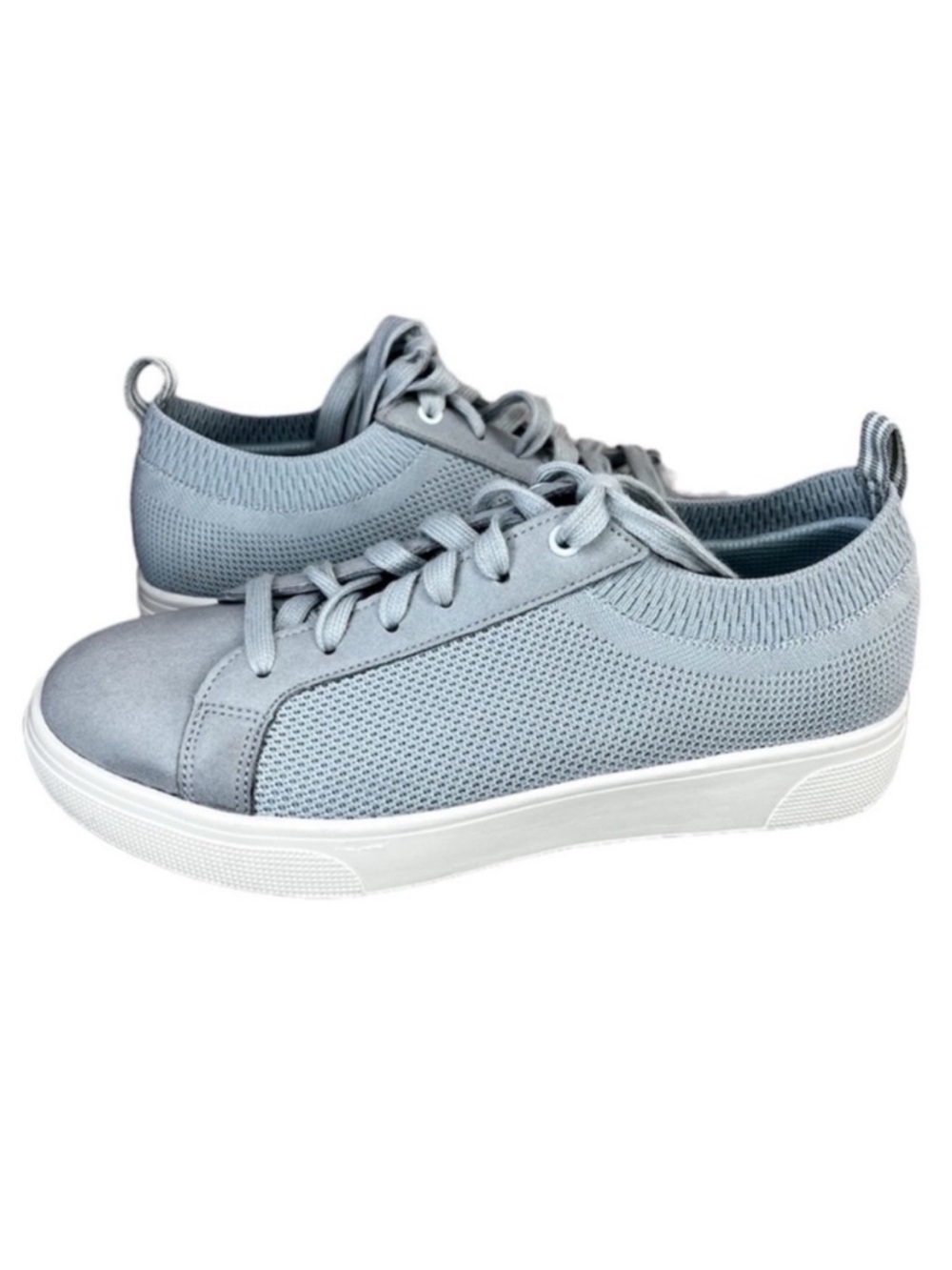 Propet Kenna Gray Cushioned Knit Casual Sneakers Size 8